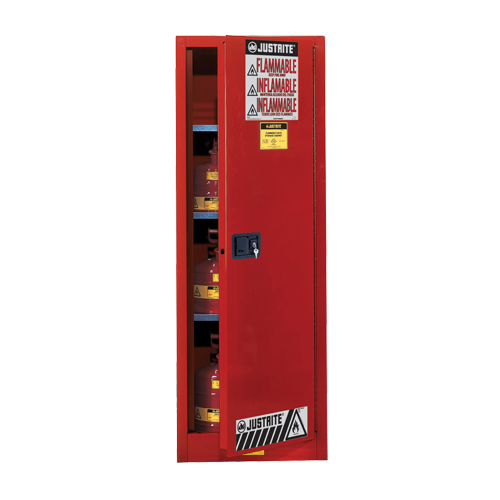 Sure-Grip&reg; EX Slimline Flammable Safety Cabinet, 22 gal., 3 Shelves Distribution Jean Lapalme