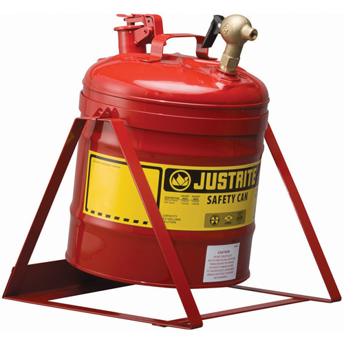 Laboratory Safety Can with Faucet, Type I, Steel, 5 US gal., Red, FM Approved Distribution Jean Lapalme