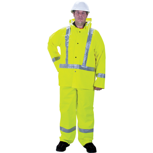 RZ900 Premium Traffic Rain Suit, Small, High Visibility Lime-Yellow Distribution Jean Lapalme
