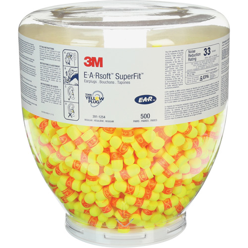 Refill E-A-Rsoft SuperFit One Touch Earplugs, Bulk - Canister Distribution Jean Lapalme
