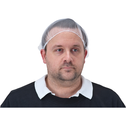 Hair Nets, Nylon, 21"/Large, White Distribution Jean Lapalme