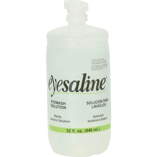 Bouteilles de solution saline pour douche oculaire, Bouteille Plein, 32 oz Distribution Jean Lapalme