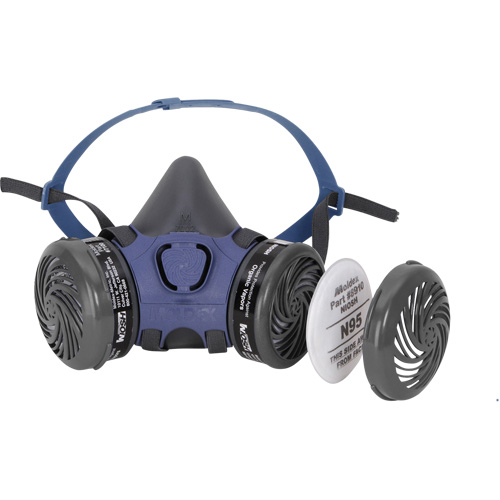 Respirateur &agrave; demi-masque 7000 pr&eacute;-assembl&eacute; pour la peinture pulv&eacute;ris&eacute;e/pesticides, &eacute;lastom&egrave;re/Thermoplastique, Moyen Distribution Jean Lapalme