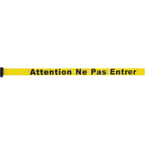 Cartouche de ruban pour assembler votre propre barri&egrave;re de contr&ocirc;le des foules, Attention ne pas entrer, 7', Ruban Jaune Distribution Jean Lapalme