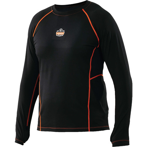 Long Sleeve Thermal Shirts, Men's, Medium, Black Distribution Jean Lapalme