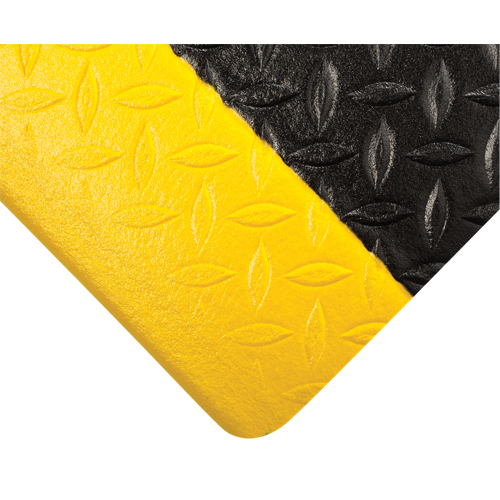 Tapis Tuf Sponge No 452, Losange, 3' x 60' x 1/2", Noir/Jaune, &eacute;ponge en PVC Distribution Jean Lapalme