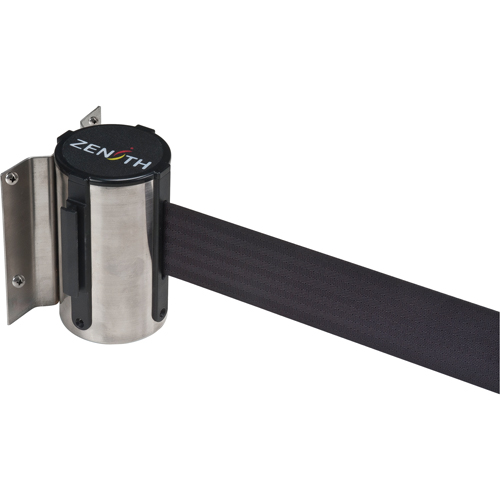 Wall Mount Barrier, Steel, Screw Mount, 12', Black Tape Distribution Jean Lapalme
