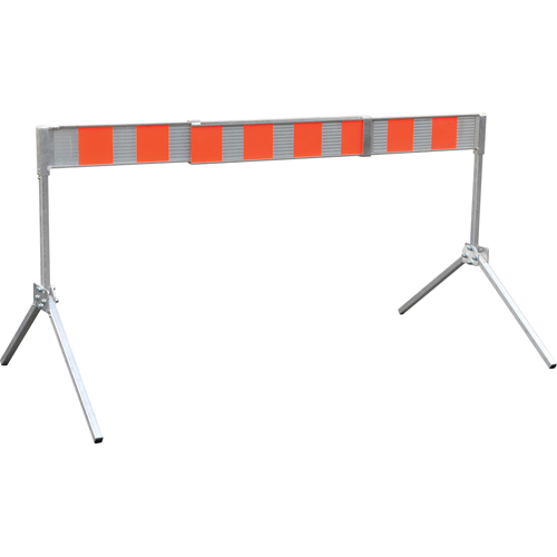 Street Barricade, A-Frame, 6' L x 5-1/2" H, Orange/White Distribution Jean Lapalme