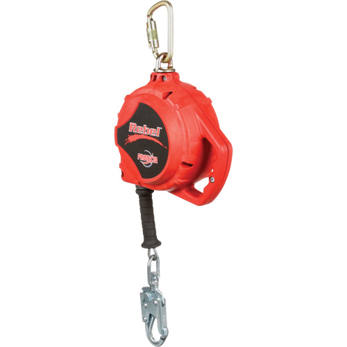 Rebel Self Retracting Lifeline, 33', Galvanized Steel, Swivel Distribution Jean Lapalme
