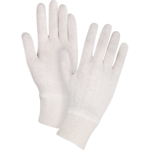 Mediumweight Inspection Gloves, Poly/Cotton, Knit Wrist Cuff, Men's Distribution Jean Lapalme