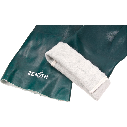 Gants verts &agrave; double enduit, 14" lo, PVC, Doublure en Jersey de coton, 70 mils Distribution Jean Lapalme