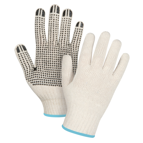 Lightweight Dotted String Knit Gloves, Poly/Cotton, Single Sided, 7 Gauge, X-Large Distribution Jean Lapalme