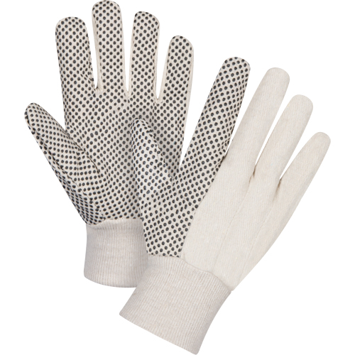 Cotton Canvas Dotted Palm Gloves, 8 oz., Large Distribution Jean Lapalme