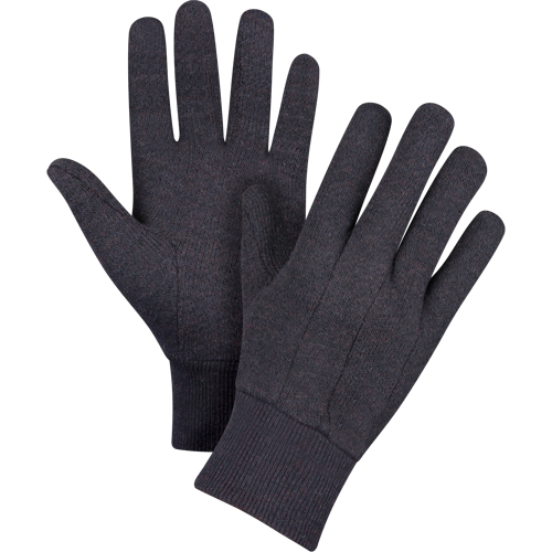 Jersey Gloves, Large, Brown, Unlined, Knit Wrist Distribution Jean Lapalme