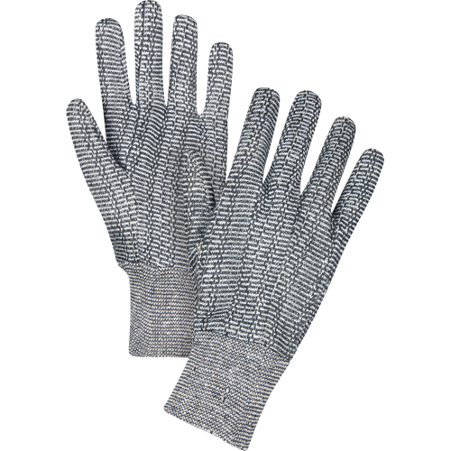 Gants de jersey, Grand, Poivre et sel, Non doubl&eacute;, Poignet en tricot Distribution Jean Lapalme