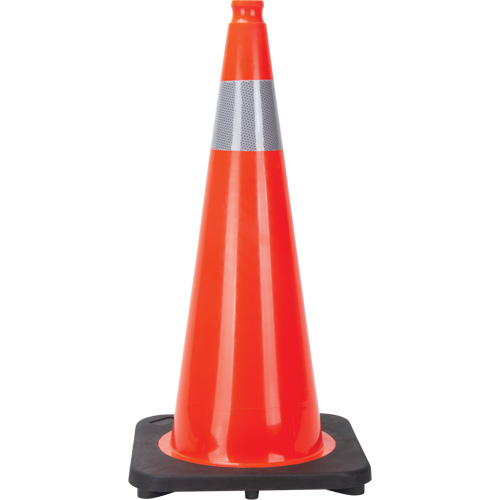 Traffic Cone, 28", Orange, 4" Reflective Collar(s) Distribution Jean Lapalme