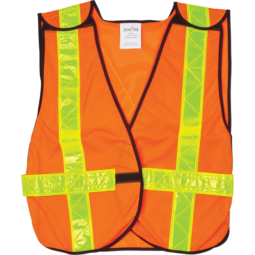 Standard-Duty Safety Vest, High Visibility Orange, Medium, Polyester Distribution Jean Lapalme