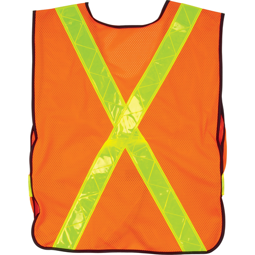 Standard-Duty Safety Vest, High Visibility Orange, Medium, Polyester Distribution Jean Lapalme
