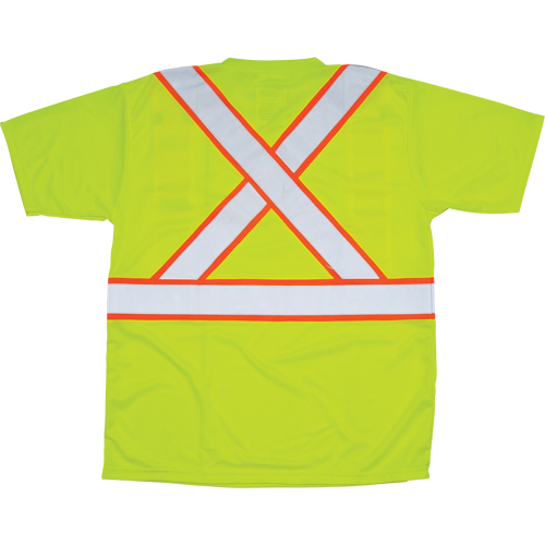 CSA Compliant T-Shirt, Polyester, 2X-Large, High Visibility Lime-Yellow Distribution Jean Lapalme