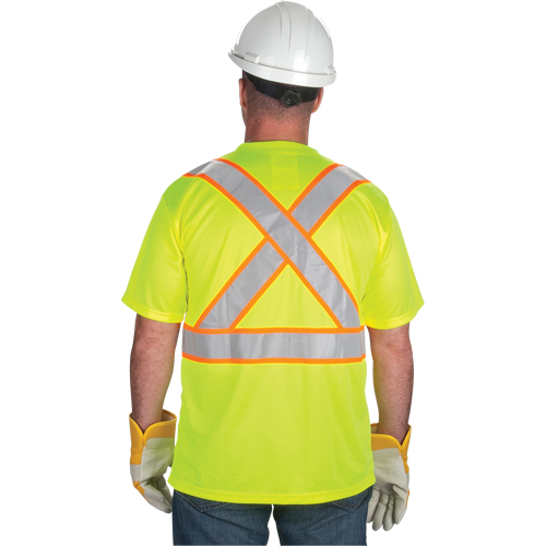 CSA Compliant T-Shirt, Polyester, 2X-Large, High Visibility Lime-Yellow Distribution Jean Lapalme