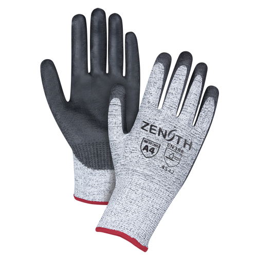 Gants &eacute;lastiques sans coutures r&eacute;sistants &agrave; la coupe, Taille Petit/7, Calibre 13, Rev&ecirc;tement Polyur&eacute;thane, Enveloppe en PEHP, ANSI/ISEA 105 niveau 4/EN 388 niveau 5 Distribution Jean Lapalme