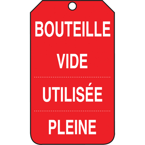 &eacute;tiquettes de s&eacute;curit&eacute; d'inspection et de contr&ocirc;le de l'&eacute;tat de l'&eacute;quipement, Papier cartonn&eacute;, 3-3/8" la x 5-7/8" h, Français Distribution Jean Lapalme