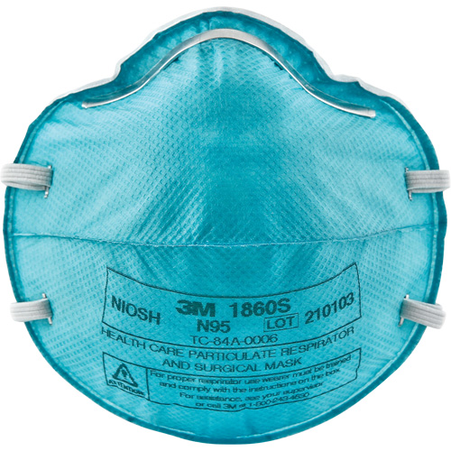 Respirateur 1860S contre les particules pour les soins de la sant&eacute;, N95, Certifi&eacute; NIOSH, Petit Distribution Jean Lapalme
