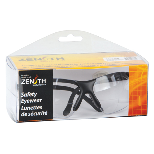 Lunettes de s&eacute;curit&eacute; s&eacute;rie Z1800 avec verres de lecture, Anti-&eacute;gratignures, Transparent, Dioptrie 2,0 Distribution Jean Lapalme