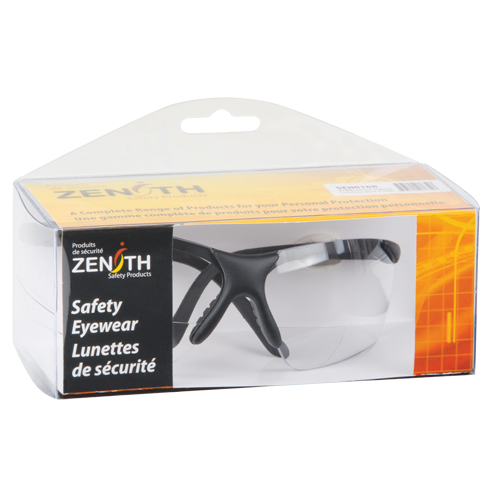 Lunettes de s&eacute;curit&eacute; s&eacute;rie Z1800 avec verres de lecture, Anti-&eacute;gratignures, Transparent, Dioptrie 2,5 Distribution Jean Lapalme