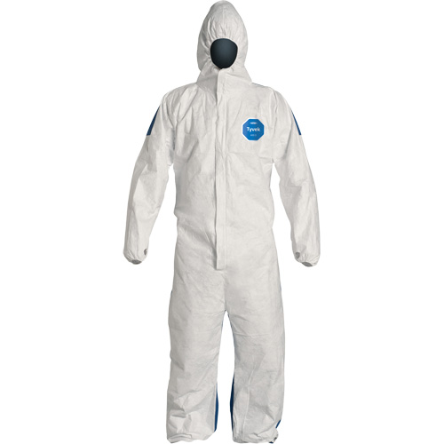 Hooded Coveralls, 2X-Large, Blue/White, Tyvek&reg; 400 D Distribution Jean Lapalme