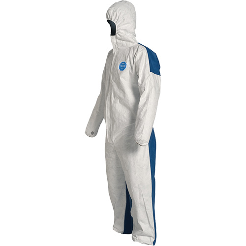 Hooded Coveralls, 2X-Large, Blue/White, Tyvek&reg; 400 D Distribution Jean Lapalme
