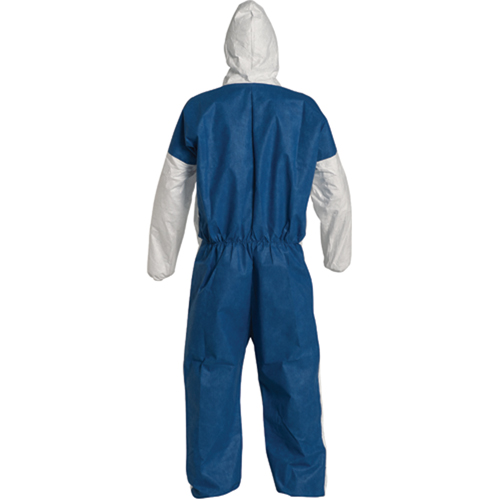 Hooded Coveralls, 2X-Large, Blue/White, Tyvek&reg; 400 D Distribution Jean Lapalme