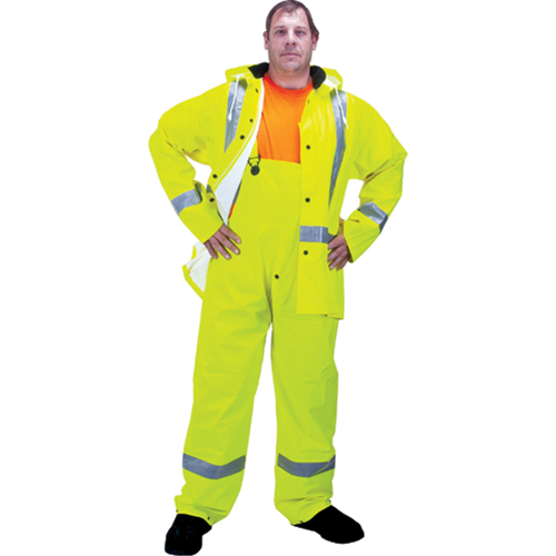 RZ900 Premium Traffic Rain Suit, Polyester, Small, High Visibility Lime-Yellow Distribution Jean Lapalme