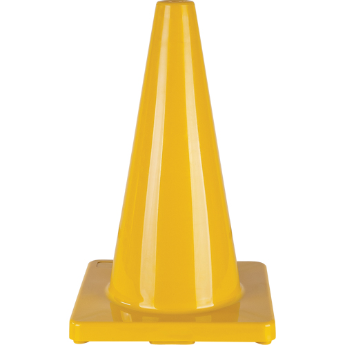 Coloured Traffic Cone, 18", Yellow Distribution Jean Lapalme