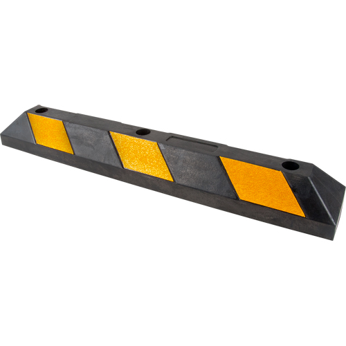 Parking Curb, Rubber, 3' L, Black/Yellow Distribution Jean Lapalme