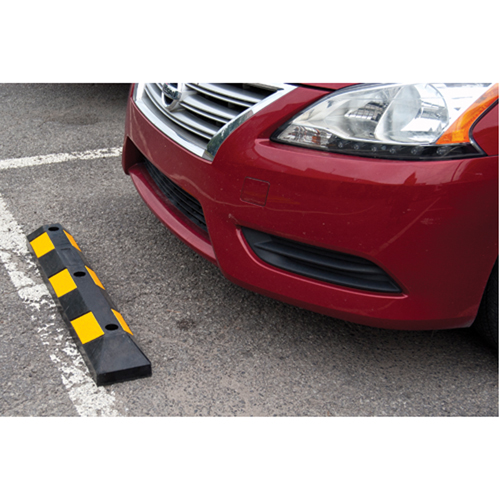 Parking Curb, Rubber, 3' L, Black/Yellow Distribution Jean Lapalme
