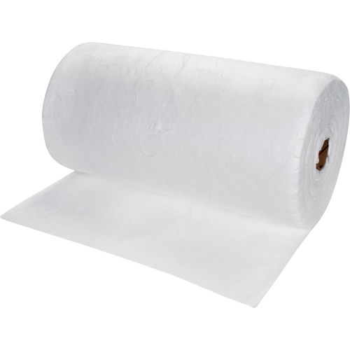Rouleaux absorbants souffl&eacute;es de premi&egrave;re qualit&eacute;, Lourd, 150' lo x 30" la, Absorption 50 gal. Distribution Jean Lapalme