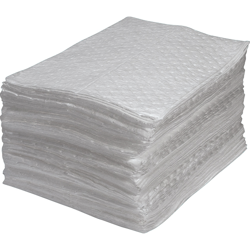 Premium Fine Fiber Sorbent Pads, Oil Only, 15" x 17", 25 gal. Absorbancy Distribution Jean Lapalme