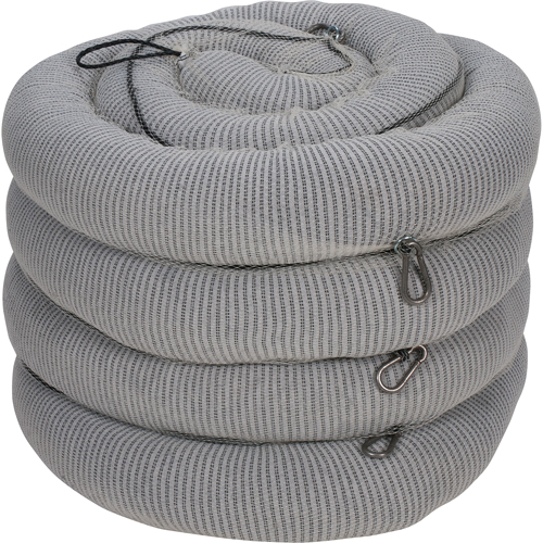 Barrage absorbant de premi&egrave;re qualit&eacute;, Universel, 10' lo x 5" la, Absorption 35 gal., 4 /pqt Distribution Jean Lapalme