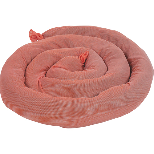 Remblais tubulaires absorbants, Mati&egrave;res dangereuses, Absorption 50 gal., 3" la x 8' lo, Pqt de 15 Distribution Jean Lapalme