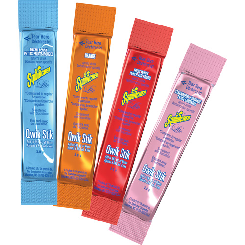 Sqwincher&reg; ZERO&reg; Qwik Stik Rehydration Drink, Powder, Fruit Punch Distribution Jean Lapalme