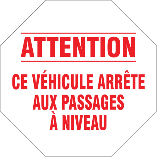 Panneau routier francais, Vinyle, 18" la x 18" h Distribution Jean Lapalme