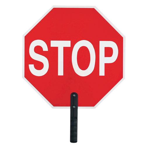 "Stop" Traffic Sign, 18" x 18", Plastic, English with Pictogram Distribution Jean Lapalme