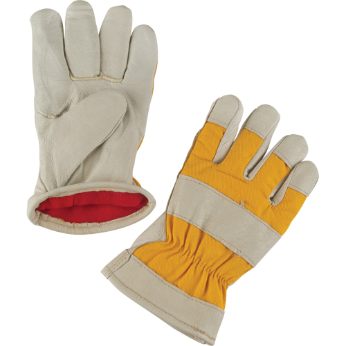 Gants de travail doubl&eacute;s pour l'hiver de premi&egrave;re qualit&eacute;, 2T-Grand, Paume en Cuir fleur de porc, Doublure en Molleton de mousse Distribution Jean Lapalme