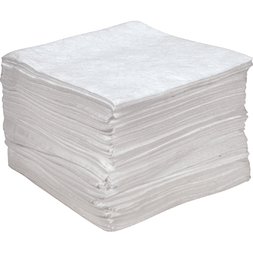 Feuilles absorbantes antistatiques de premi&egrave;re qualit&eacute;, Huile seulement, 15" x 18", 25 gal. d'absorption Distribution Jean Lapalme
