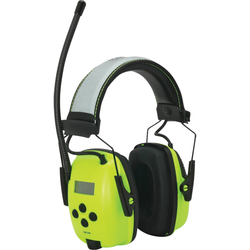 Casques-radio num&eacute;riques &agrave; haute visibilit&eacute; Sync de Howard Leight, Style Bandeau, 25 dB Distribution Jean Lapalme