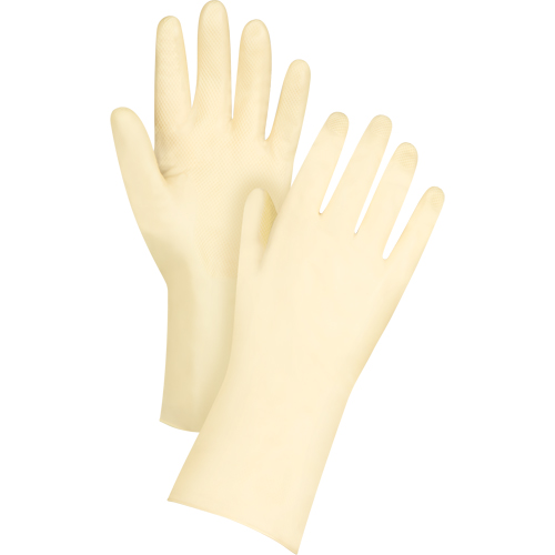 Gants de conserverie de premi&egrave;re qualit&eacute;, Taille Grand/9, 12" lo, Latex de caoutchouc, 18 mils Distribution Jean Lapalme