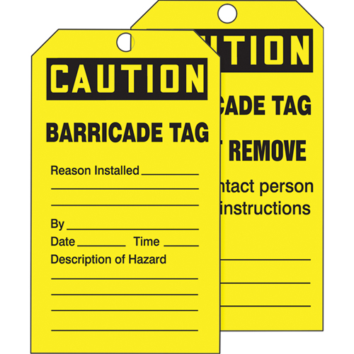 Tags By-The-Roll Safety Tags, Cardstock, 3" W x 6-1/4" H, English Distribution Jean Lapalme