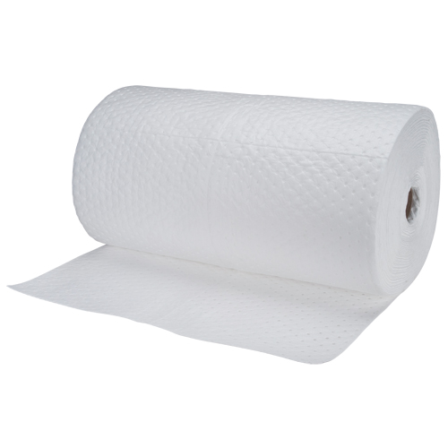 Industrial-Grade Fine Fibre Sorbent Rolls, Heavyweight, 150' L x 30" W, 70 gal. Absorbancy Distribution Jean Lapalme