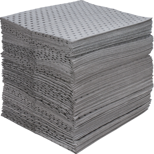 Industrial-Grade Fine Fibre Sorbent Pads, Universal, 15" x 17", 40 gal. Absorbancy Distribution Jean Lapalme